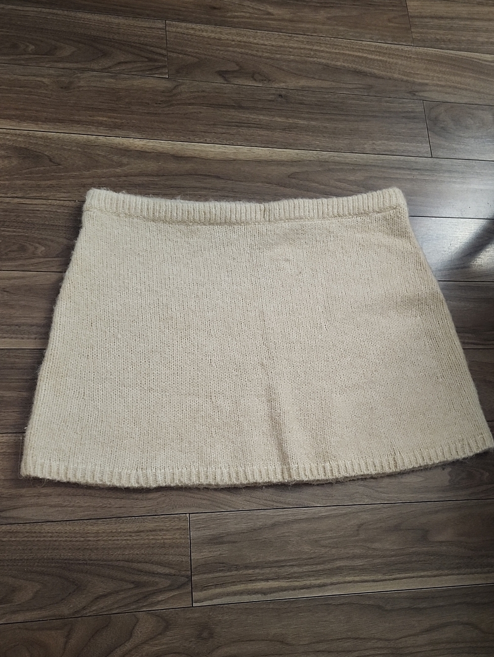 NWT H&M XL Cream Knit Mini Skirt
